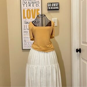 Stylish Orange Square Neck Line Top *White Shirt NOT Included*